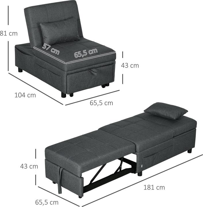 Produktbild Homcom Schlafsessel