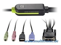 Image du produit LevelOne KVM-0260 Commutateur KVM DVI avec câble audio/USB
