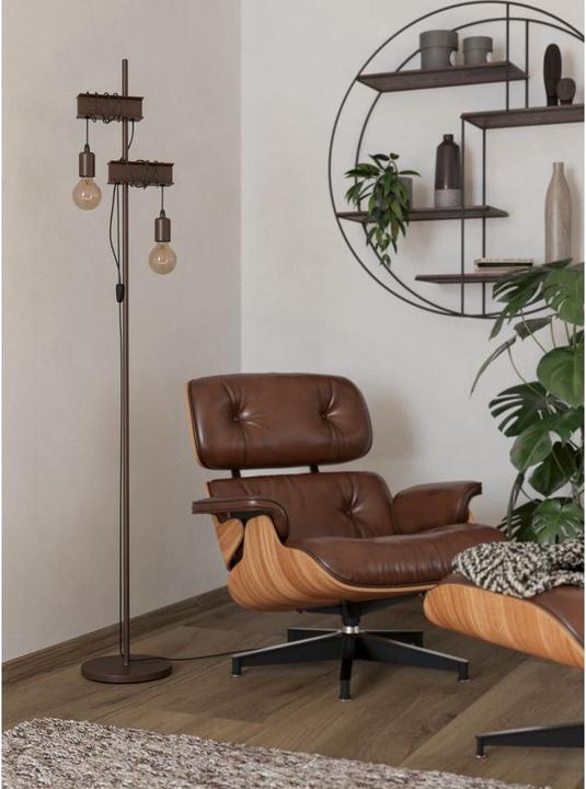 Produktbild EGLO Stehleuchte TOWNSHEND 4 2x E27 Antik-braun (E27)