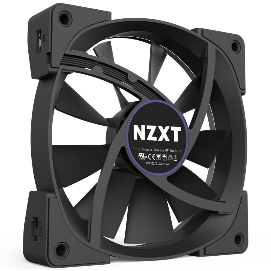 NZXT Aer RGB 2er inkl. Hue+ (140 mm, 1 x), PC Lüfter, Schwarz