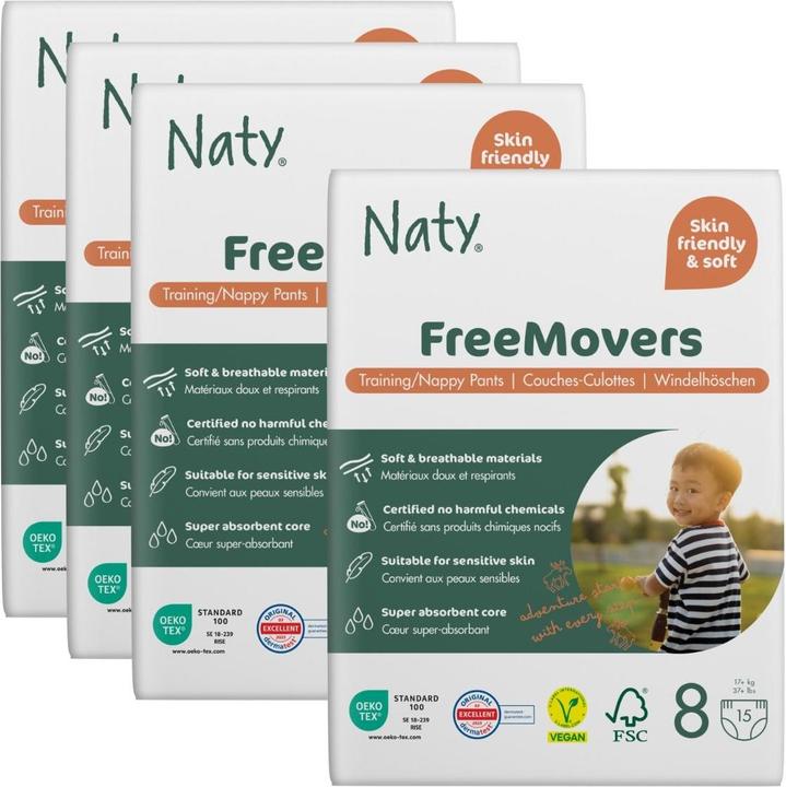 Actual product image Naty Bio-Windelhöschen (Size 8, Monthly box, 60 Piece)