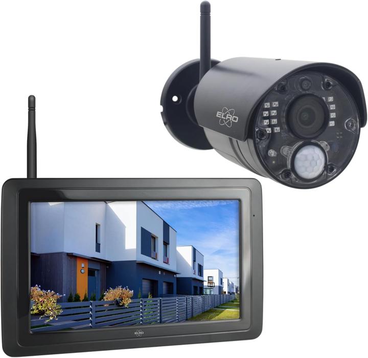 Elro CZ40RIPS Draadloze Full HD Beveiligingscamera Set 1080p Full HD Bewakingscamera met 7 scherm & App (1920 x 1080 Pixels)