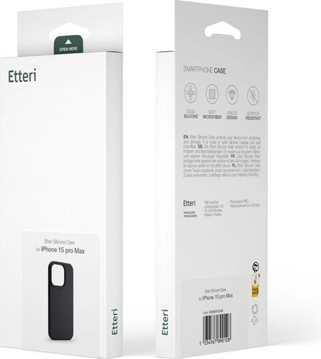 Actual product image Etteri Silicone case for Samsung Galaxy S24 Plus black (Samsung Galaxy S24+)