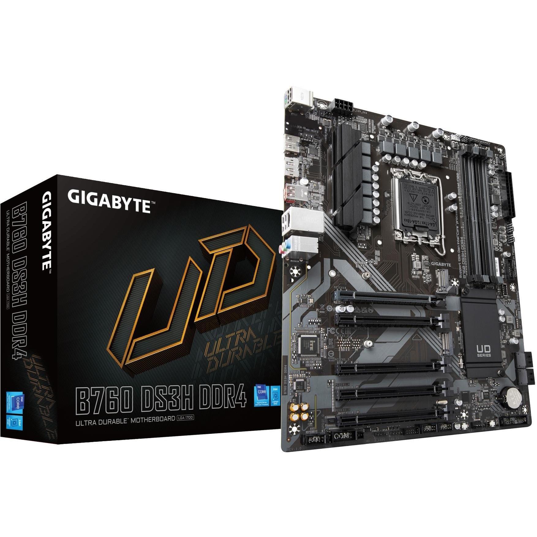Gigabyte B760 DS3H DDR4 (LGA 1700, Intel B760 Express, ATX), Mainboard