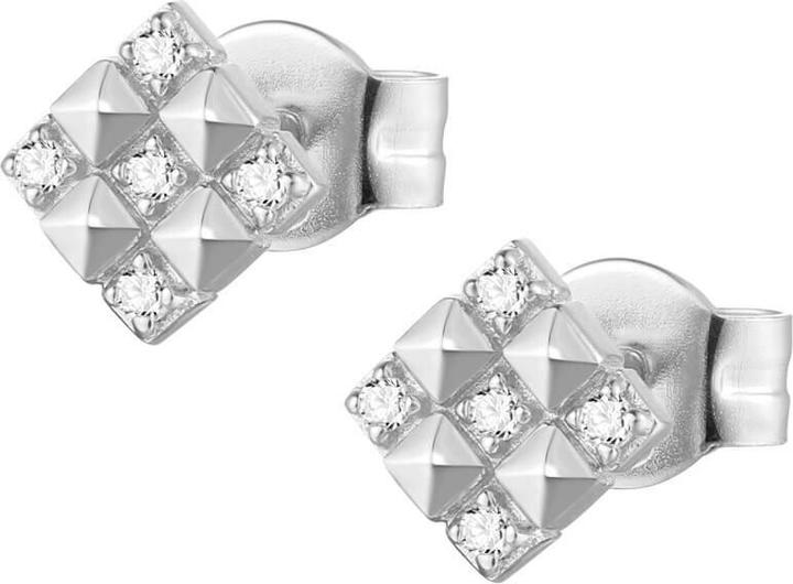 Immagine prodotto Rosato Orecchini scintillanti in argento Cubica RZO038