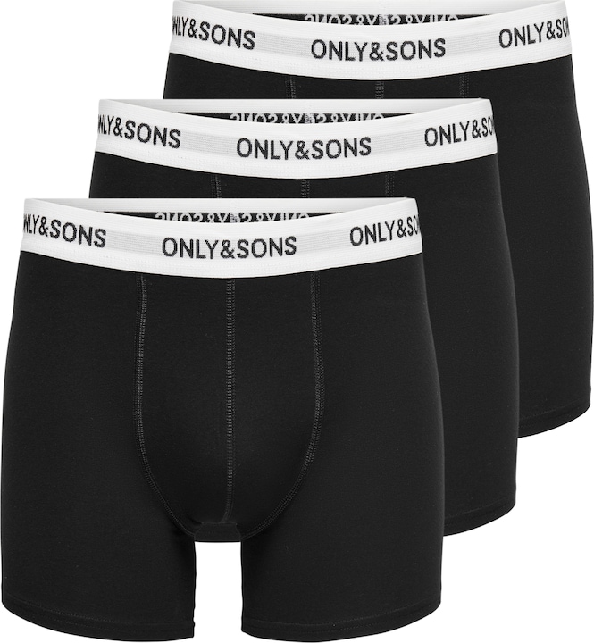 Produktbild Only & Sons Onsfitz Solid Black Boxer 3pack Noos (XS, 3er Pack)