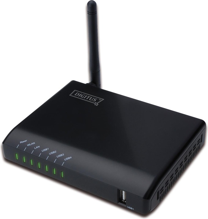 Digitus 4-Port USB 2.0 Wireless Multifunktions Netzwerk Printserver