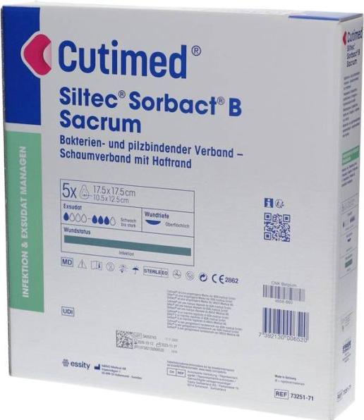Produktbild BSN Siltec Sorbact B 17.5x17.5cm Sacrum (5 Stk) (5 x)