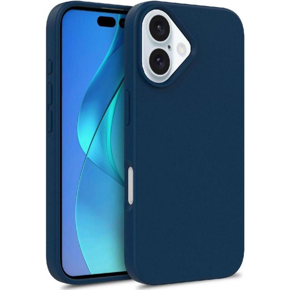 Hurtel Multiple Color Wheat Case MagSafe for iPhone 16 Plus - navy blue (Apple iPhone 16 Plus), Smartphone Hülle, Blau