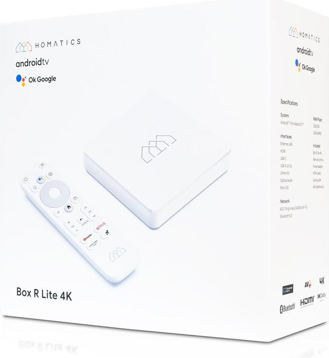 Produktbild AB Com Homatics Box R Lite / 4K / Android TV 11 / 2GB RAM / 32GB eMMC flash/WiFi 5 (32 GB, Android 11)
