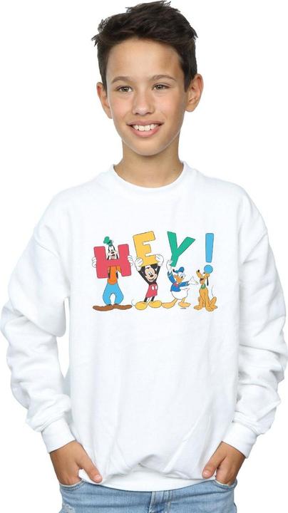 Actual product image Disney Boys Mickey Mouse Friends Hey Sweatshirt (152, 158)