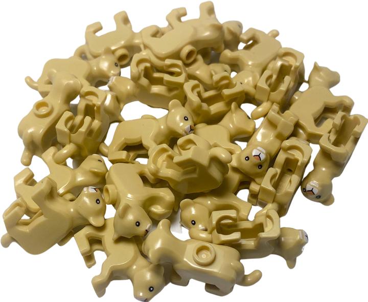 Produktbild LEGO Baby Löwe Beige - Tan Animal 77307pb01 NEU - 5x (77307, LEGO Zubehör)