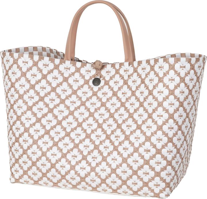 Copper red with white pattern