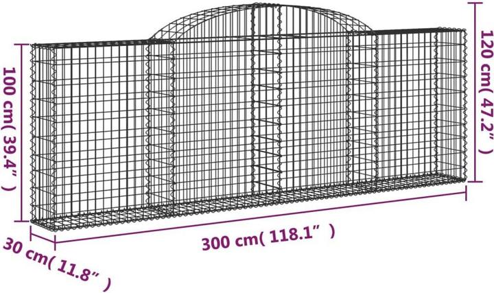 Produktbild vidaXL Gabionenkorb