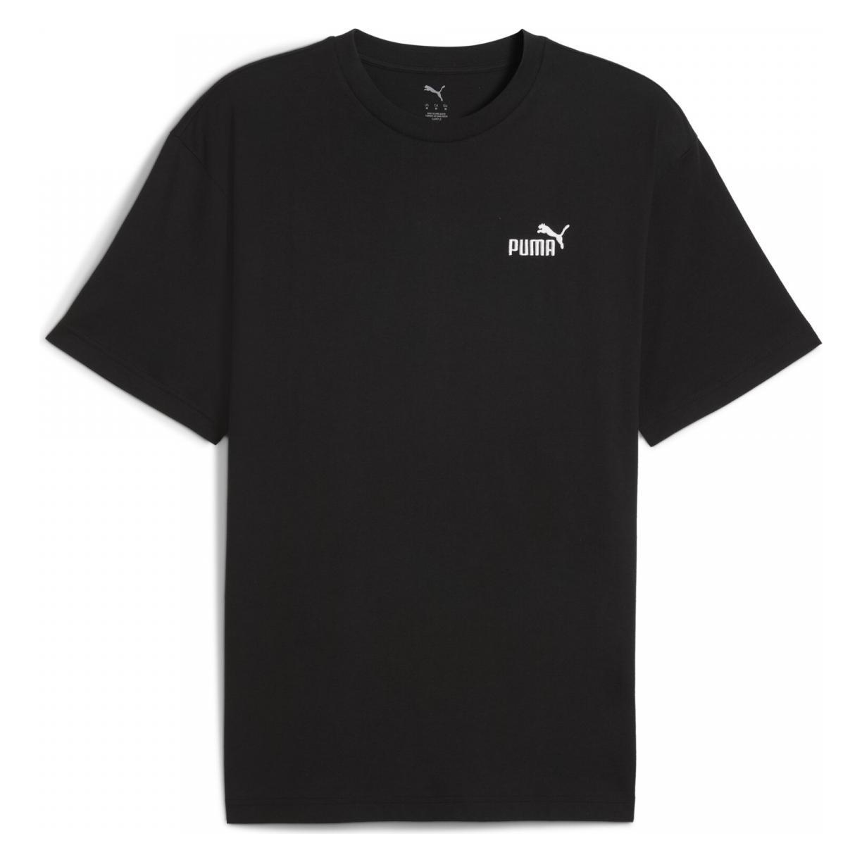 Puma, Mannen, Sportief Shirt, Ess Relaxed Klein Nr. 1 Logo T-shirt (M), Wit, M