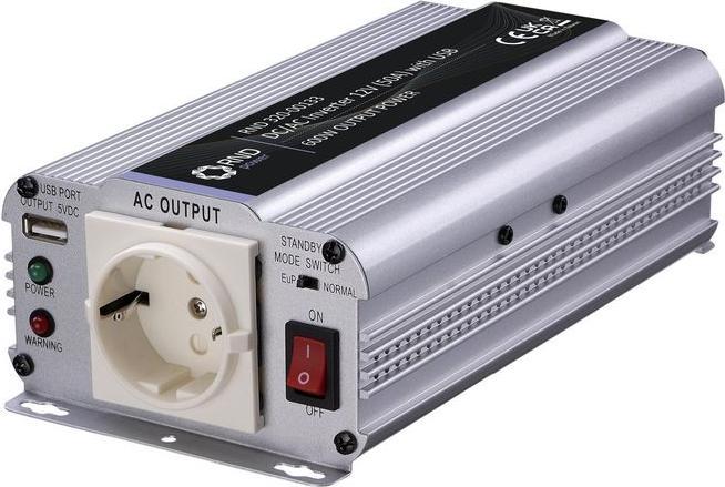 Image du produit RND Onduleur DC/AC avec mode d'économie d'énergie 10... 15V 600W Prise de type F (CEE 7/3) avec