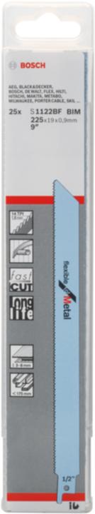 Actual product image Bosch Professional Zubehör Reciprocating saw blade S 1122 BF Flexible for Metal, 100-pack