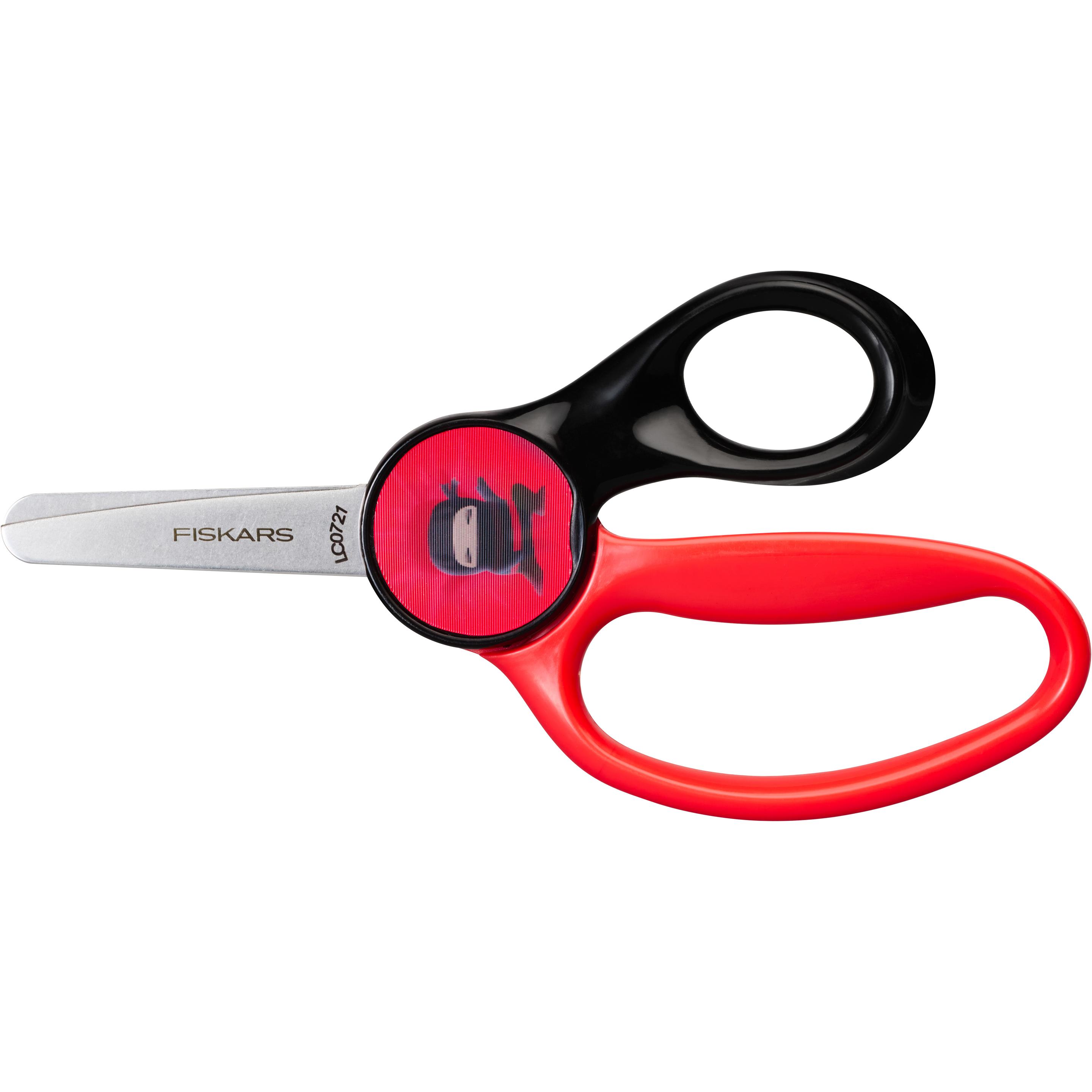 Fiskars, Schere, Kinderschere mit Ninja-Wackelbild Ab 6 Jahren Länge: 13 cm (13 cm)