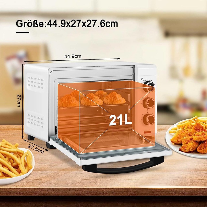 Produktbild Woltu Mini Backofen 20 Liter Weiss