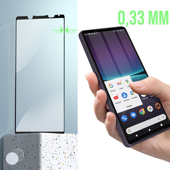 Actual product image Avizar 9H hardness glass screen protector film (1 Piece, Sony Xperia 1 V)