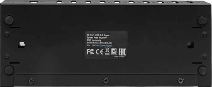 Produktbild Eaton 10-Port Industrial-Grade USB 3.0 SuperSpeed Hub 20kV ESD Immunity Metal Housing Moun (USB-C, 10 Ports)