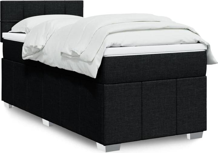 Produktbild vidaXL Bo x springbett mit Matratze 90 x 190 cm Stoff (90 x 190 cm)