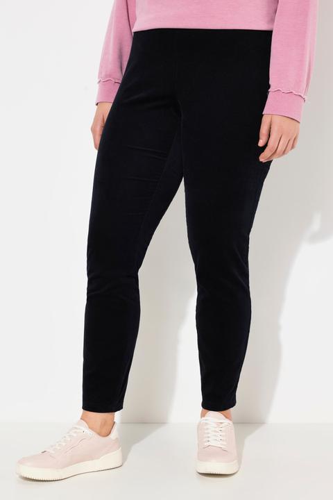 Image du produit Ulla Popken Jegging Sienna en velours côtelé extensible, jambe étroite et ceinture élastique (48)