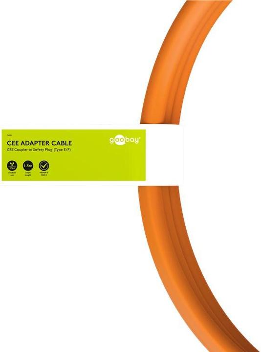 Produktbild Goobay CEE-Adapterleitung, Schutzkontakt-Stecker auf CEE-Kupplung (5 m, CEE 7/7)
