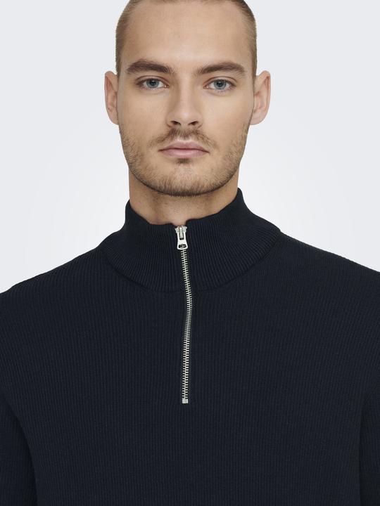 Produktbild Only & Sons Onsphil Reg 12 Struc Half Zip Knit Noos (XS)