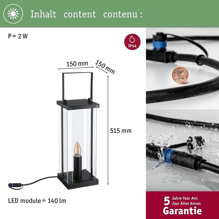 Produktbild Paulmann Outdoor Plug & Shine Classic (140 lm, E14, IP44)