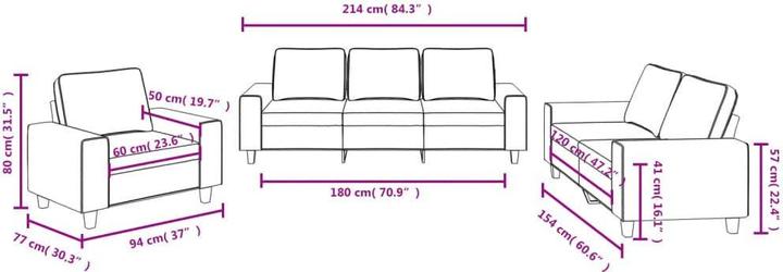 Produktbild vidaXL Sofagarnitur (Polstergruppe)