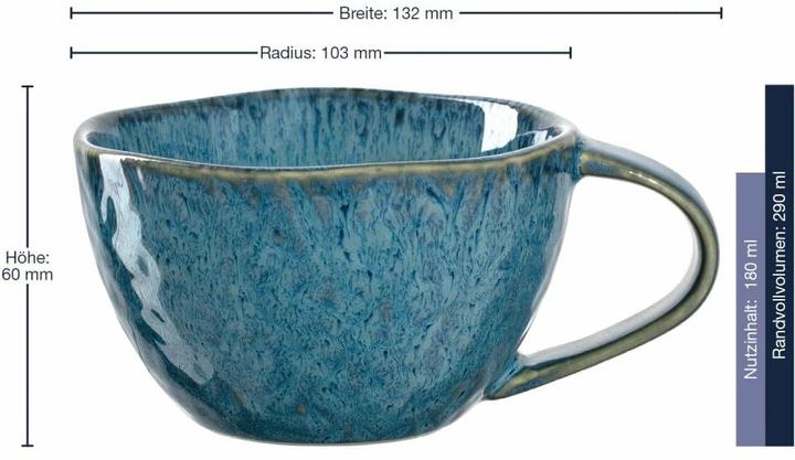 Image du produit Leonardo tasse à café Matera 290 ml, 4 pièces, bleu (290 ml, 4 x)
