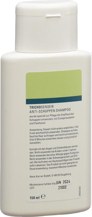 Actual product image Hans Karrer TRICHOSENSE Anti Dandruff Shampoo 150ml (150 ml, Liquid shampoo)
