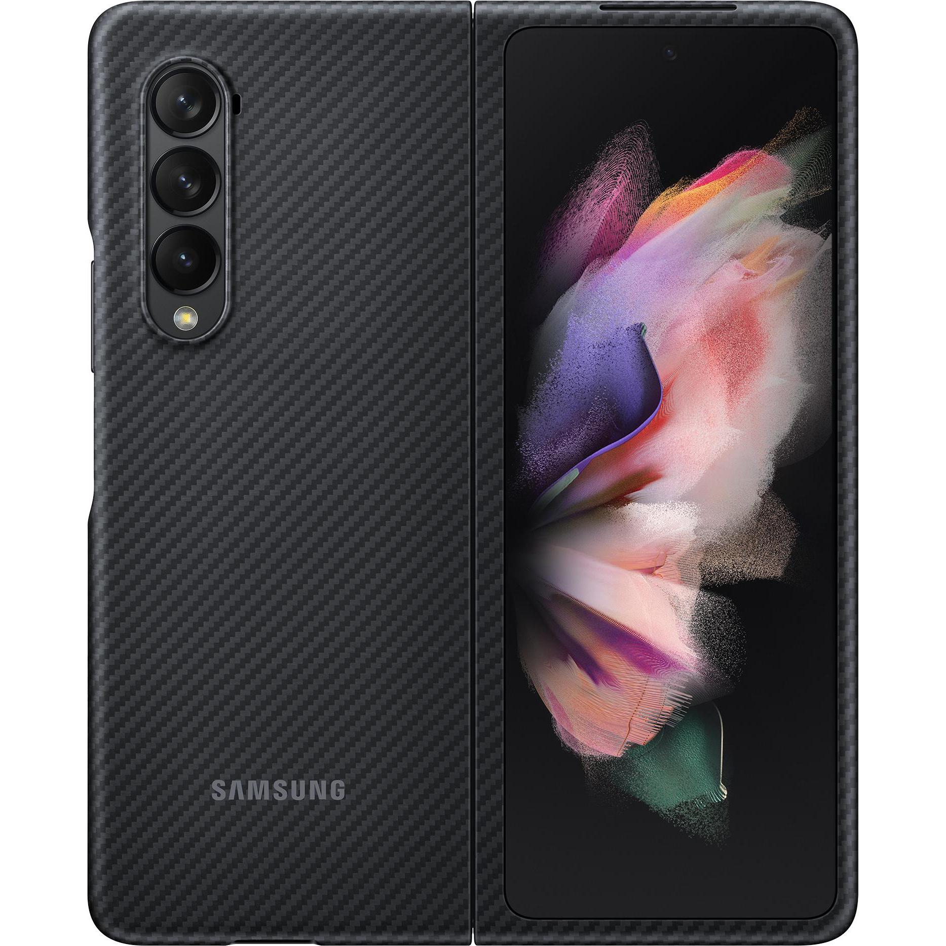 Samsung Aramid Cover (Samsung Galaxy Z Fold3), Smartphone Hülle, Schwarz