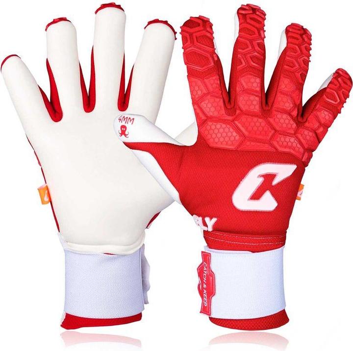 Produktbild Catch & Keep Fussballhandschuhe Fly Red Soul Gr. 7 Rot Torwart Keeper Goalie Handschuhe (7)