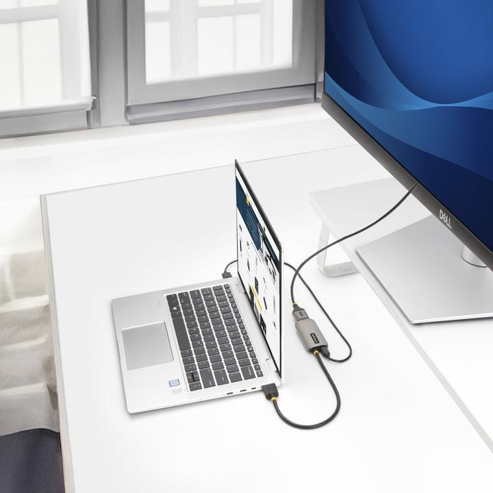 Produktbild StarTech com 148B-HDMI-DP-8K, 0,3 m, HDMI Typ A (Standard), DisplayPort, Männlich, Weiblich, Gerade (0.30 m)