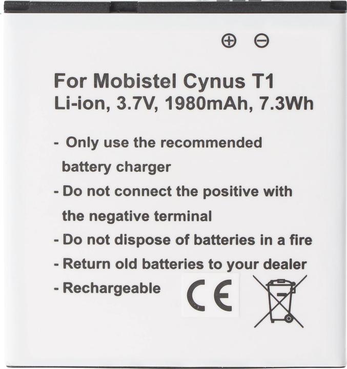 Produktbild AccuCell Akku MOBISTEL Cynus T1 Akku als Nachbau von passend für BTY26179, BTY26179MOBISTEL/STD