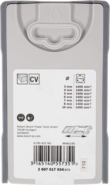 Actual product image Bosch Professional Zubehör PRO Wood twist drill set. 7 pcs. (8 mm, 10 mm, 4 mm, 3 mm, 5 mm, 6 mm, 7 mm)