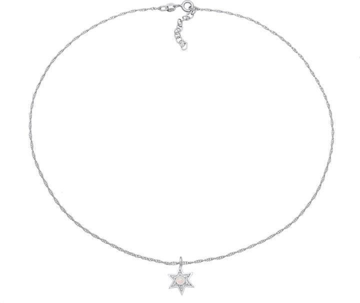 Immagine prodotto Elli Collana Choker Star Opal Astro Argento 925 (Argento 925, Sintetico Opale, 36 cm)