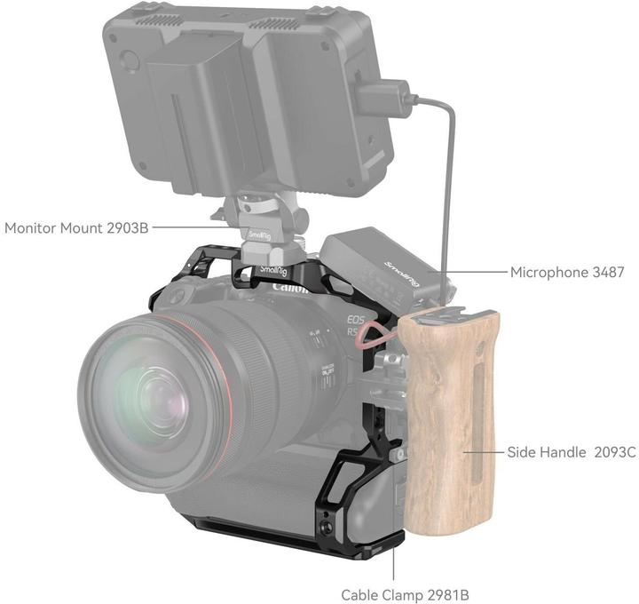 Actual product image SmallRig 3464 Camera kit for EOS R5/R6 with BG R10 battery grip (Cage)