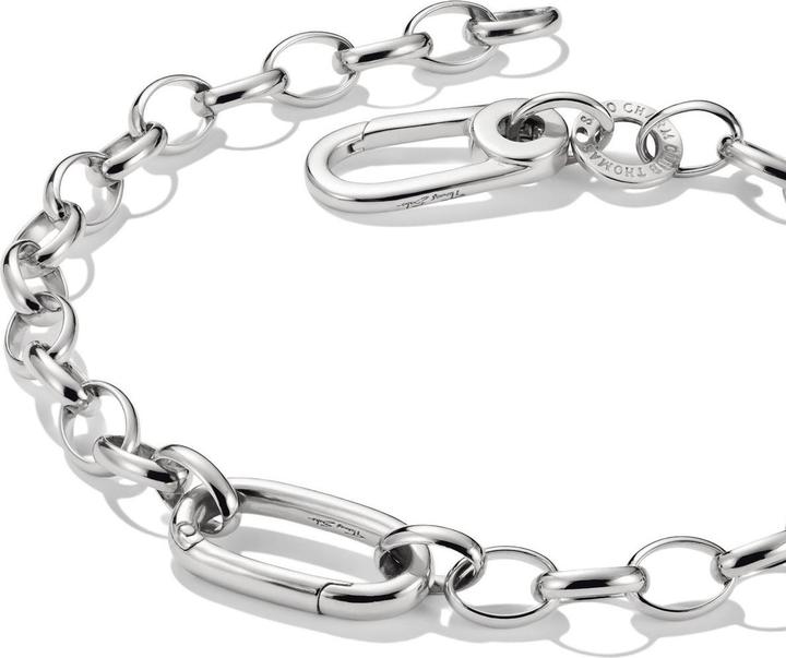 Immagine prodotto Thomas Sabo Charm-Armband mit einem Connect Link Silber (19 cm, Argento)