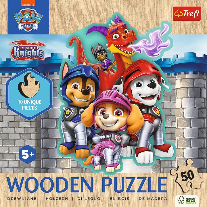 Actual product image Trefl Wooden Puzzle Junior 50 - Paw Patrol (50 pieces)