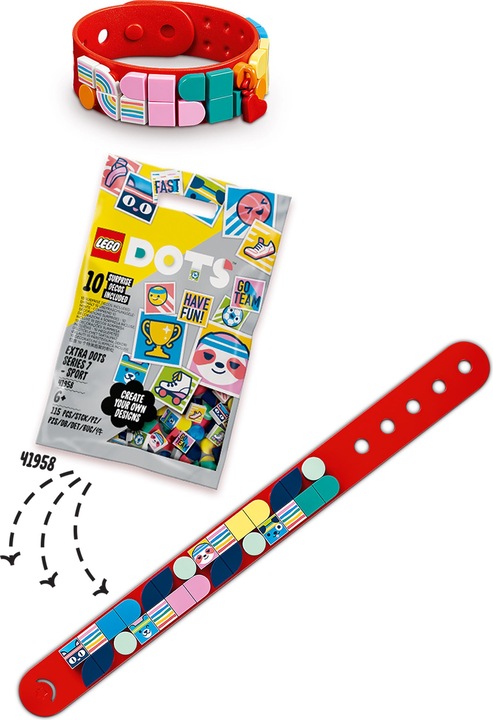 Produktbild LEGO Regenbogen Armband mit Anhängern (41953, LEGO Dots)
