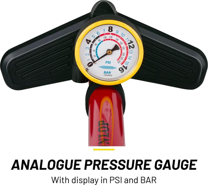 Produktbild Dunlop Fahrrad Standpumpe schwarz/rot