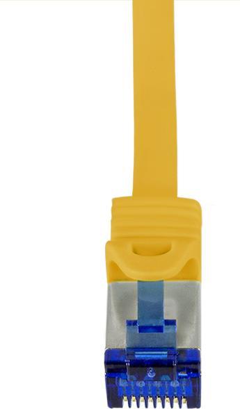 Actual product image LogiLink Patch cord Ultraflex, Cat.6A, S/FTP, 10 m, yellow withCat.7 raw cable, extra flexible & soft cable m (S/FTP, CAT6a, 10 m)