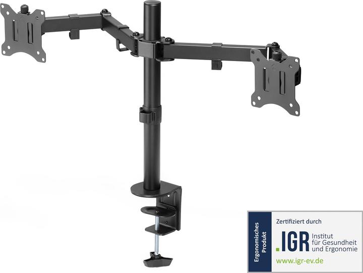 Actual product image Digitus Universal Dual Monitor Clamp Mount (Table, 32")