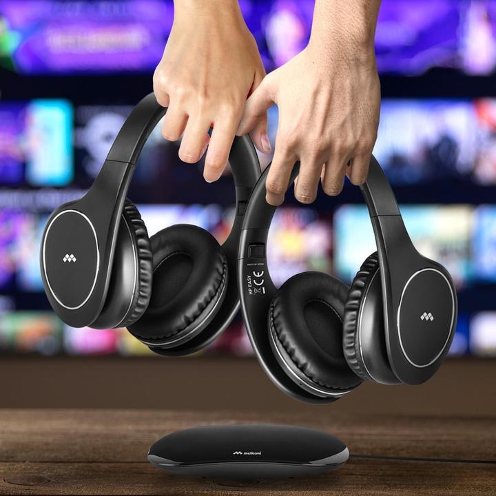 Actual product image Meliconi 2 x Wireless Stereo TV Headsets (8 h, Cable, Wireless)