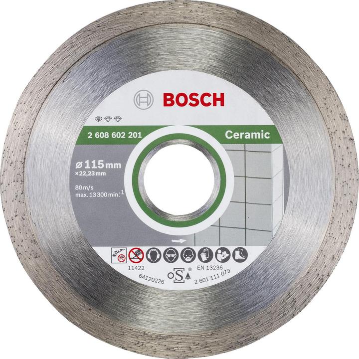 Produktbild Bosch Professional Zubehör Diamanttrennscheibe Standard for Ceramic, 115 x 22,23 x 1,6 x 7 mm, 10er-Pack