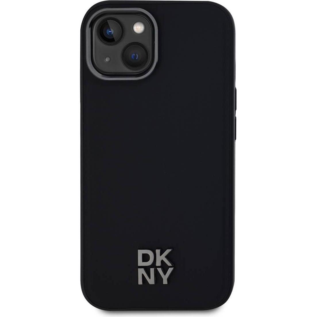 Thumbnail - DKNY PU Leather Stack Logo Magsafe Case for iPhone 15 Black (Apple iPhone 15), Smartphone Hülle, Schwarz