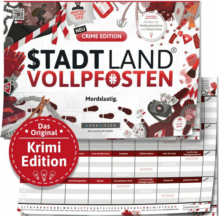 Produktbild Denkriesen Stadt Land Vollpfosten - A4 Block Crime Edition (d) (Deutsch)